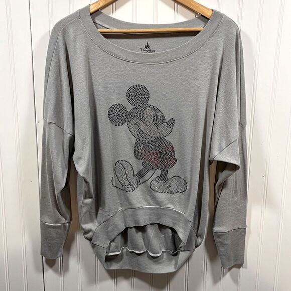 Disney Parks Minnie Mouse rhinestone graphic long sleeve top - Picture 1 of 7